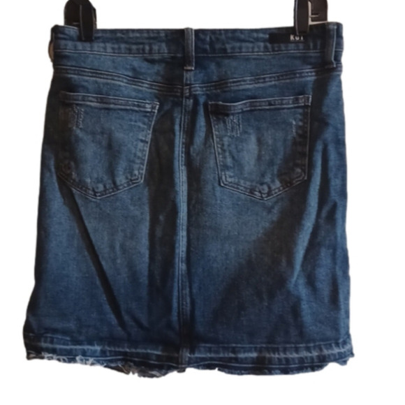 Kut from The kloth Hannah skirt size 10. Semi distressed.  Good used condition. - Picture 5 of 12